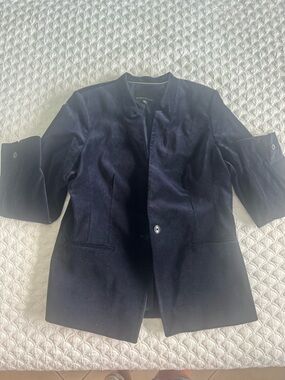Banana Republic Velvet Blazer in Navy Blue